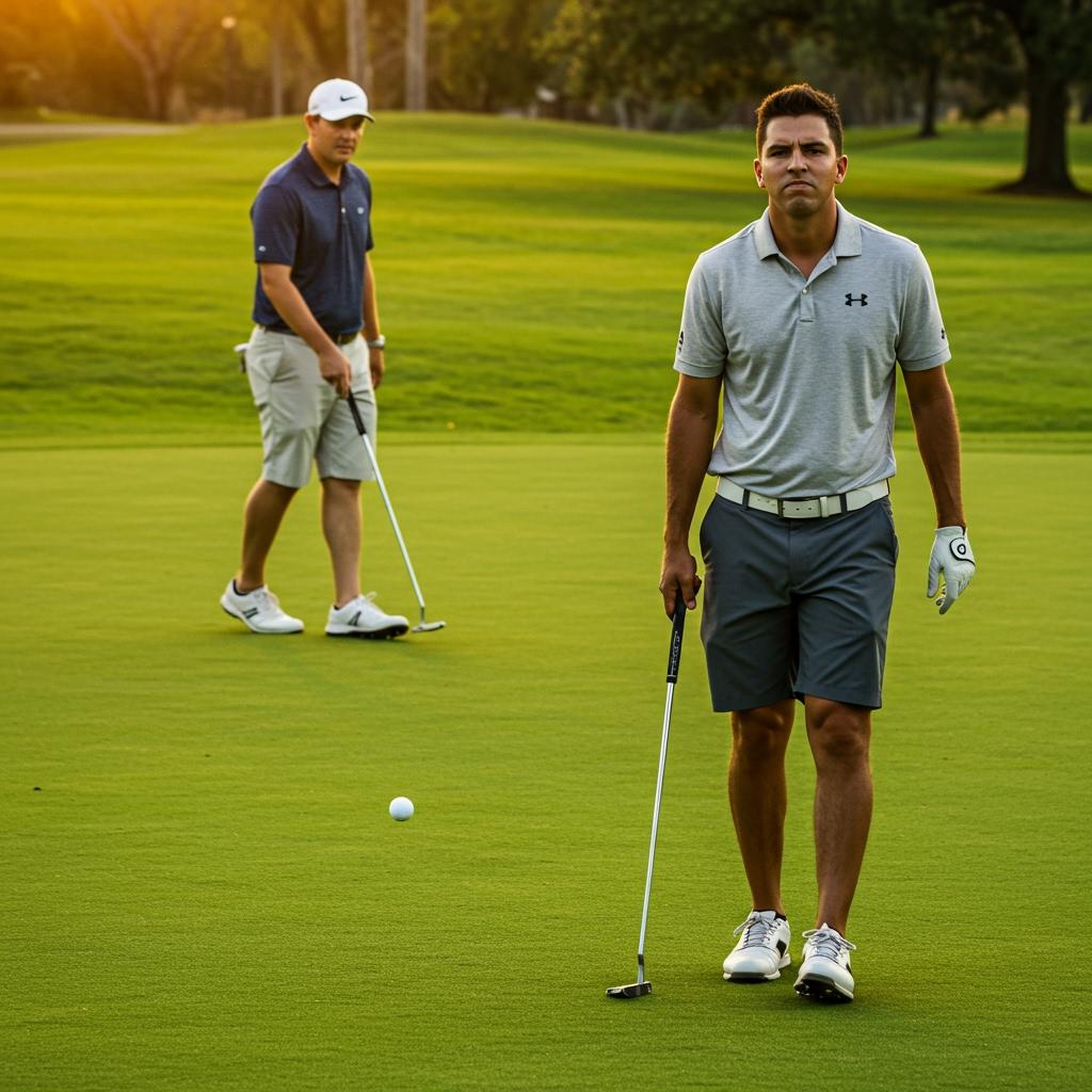 Absolutely! Here are 10 things you should never do on a golf course, translated into English:

1.  **Disrupt another player's swing:** (Talking, moving, or making noise while someone is addressing the ball or swinging.)
2.  **Walk across another player's putting line:** (It's considered disrespectful and can damage the line of the putt.)
3.  **Damage the greens:** (Failing to repair divots, ball marks, or dragging your feet.)
4.  **Throw clubs in anger:** (This is dangerous and shows poor sportsmanship.)
5.  **Give unsolicited advice:** (Unless asked, refrain from offering swing tips or course management advice.)
6.  **Play slow and hold up the group behind you:** (Be mindful of pace of play and keep up with the group in front.)
7.  **Leave a mess in the golf cart or on the course:** (Dispose of trash properly and keep the cart tidy.)
8.  **Ignore dress code requirements:** (Adhere to the golf course's dress code policy.)
9.  **Cheat or bend the rules:** (Maintain honesty and integrity while playing.)
10. **Be disrespectful to course staff or other players:** (Treat everyone with courtesy and respect.)