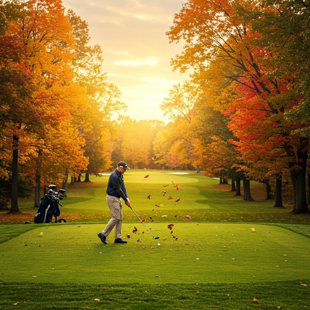 Enjoy autumn golf while admiring the fall foliage.