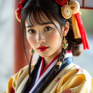한복을 입은 여성의 모습