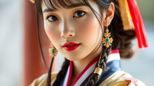 한복을 입은 여성의 모습
